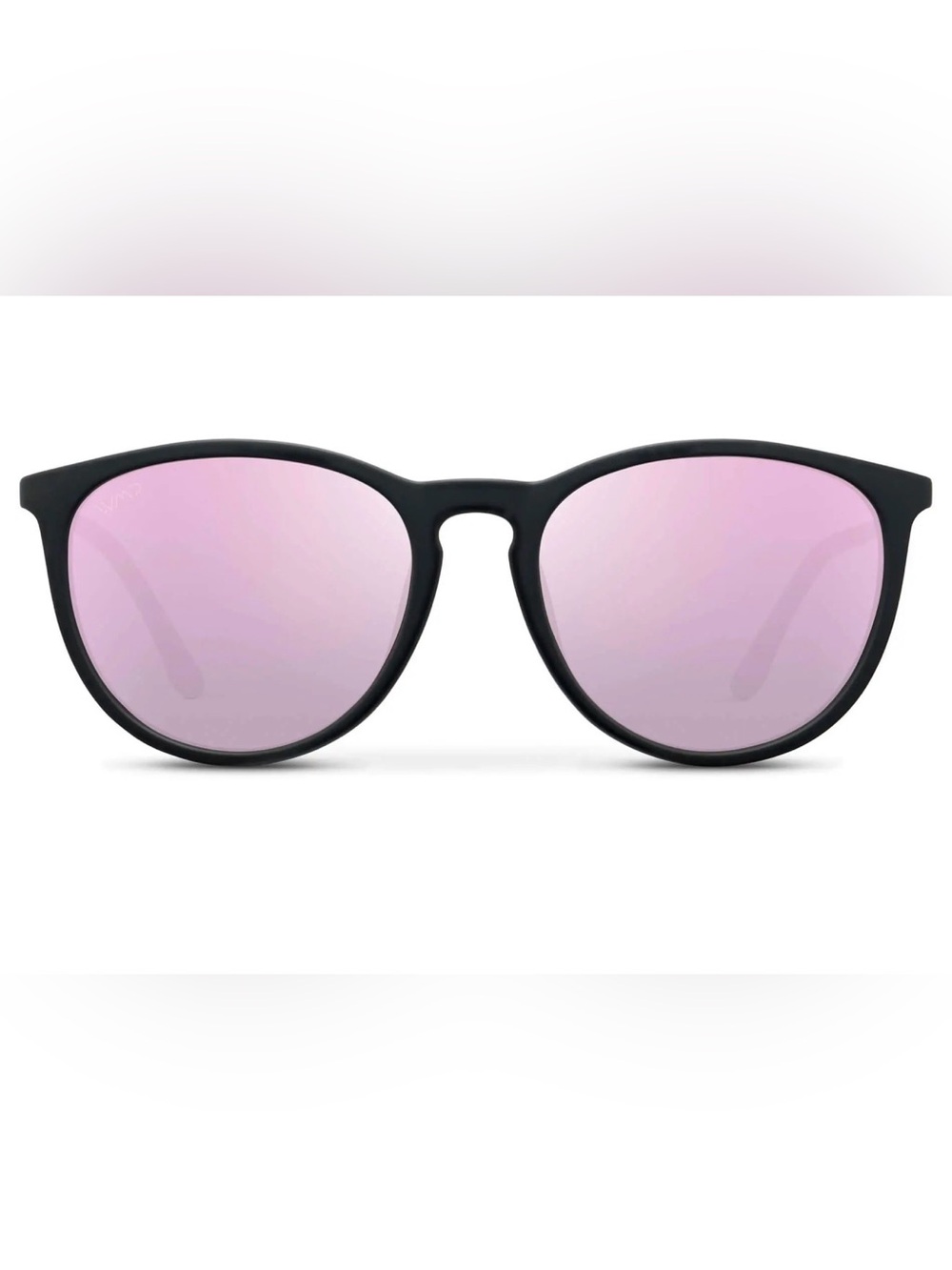 WMP Drew Women’s Black Frame and Pink Mirrored Sunglasses